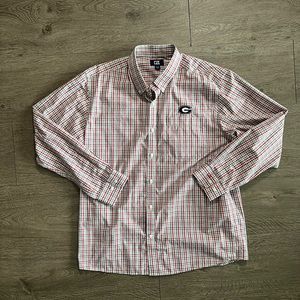 Cutter & Buck Men’s Gingham University of Georgia UGA Button Down Shirt - XL